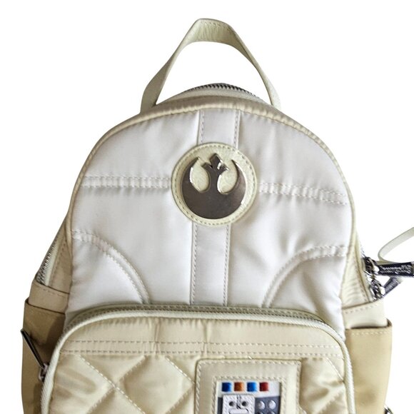 Loungefly Star Wars Princess Leia Hoth Cosplay Mini Backpack Faux Leather Cream - Picture 4 of 16